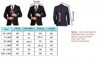 Neopol Stripe Men's Full-Sleeve Button-Front Slim-Fit Single Breasted Blazer Mo - XL