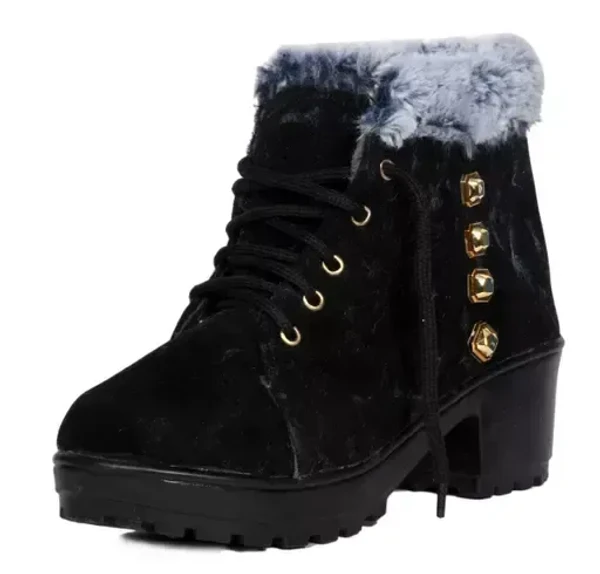 womens black boots Mo - IND-4
