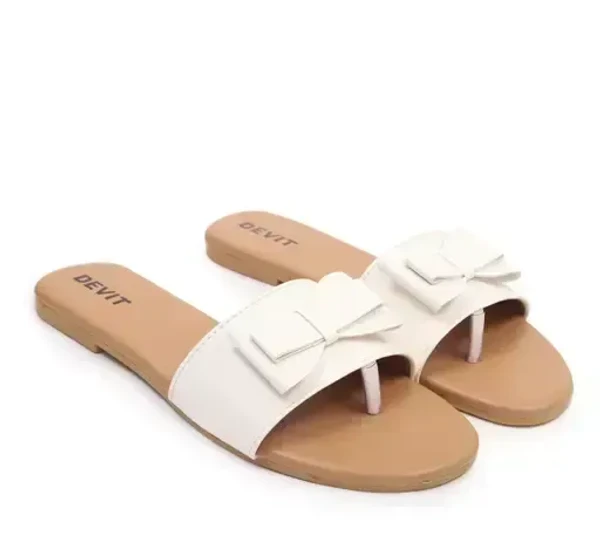 white flat sandals Mo - IND-3