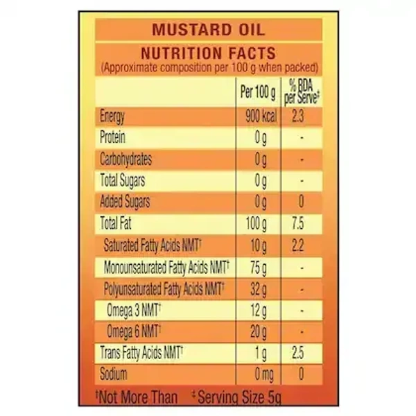 Nature Fresh Premium Kachi Ghani Mustard Oil 1 L (Bottle)