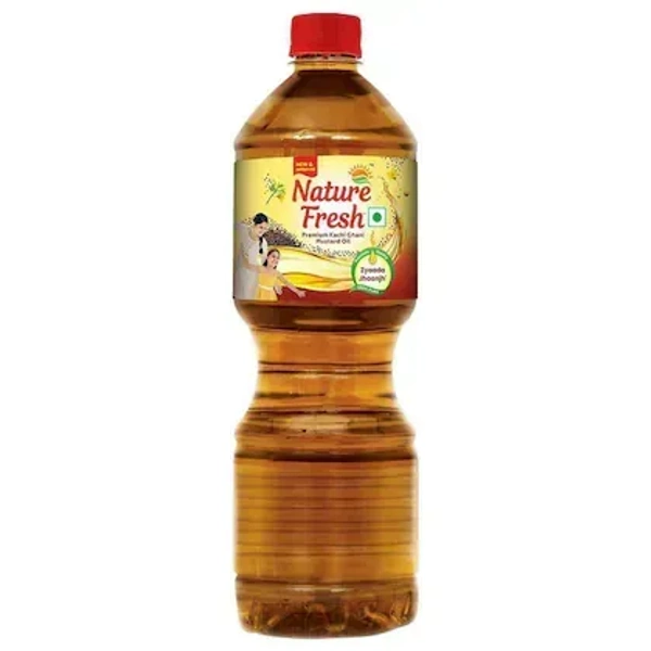 Nature Fresh Premium Kachi Ghani Mustard Oil 1 L (Bottle)