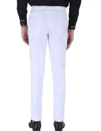 Ashu Mens Formal Pants (White) - 32
