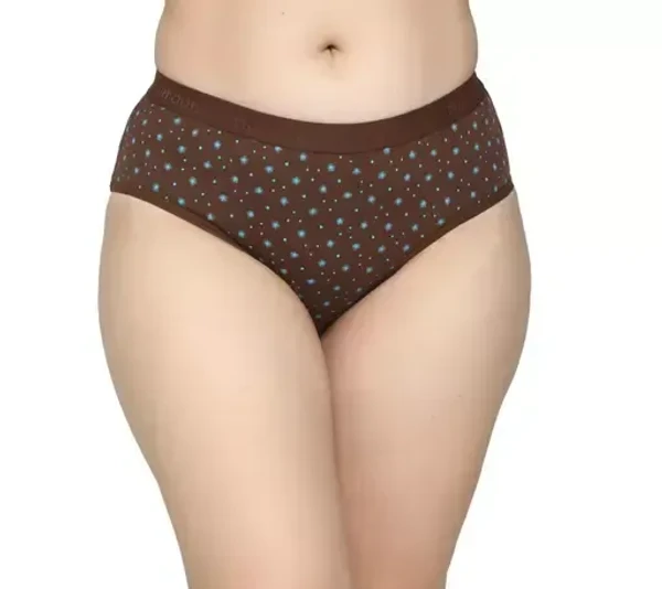 MAROON Multicolor Cotton Blend Mid Rise Hipster Pack of 3 Women Panty Combo Mo - L