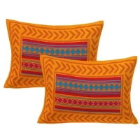 100% Cotton Rajasthani Jaipuri Double bed Size #Bedsheets Set of 1 Double #Bedsheets with 2 Pillow Covers (Multicolour) - 180 TC Mo - Double