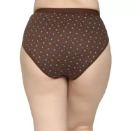 MAROON Multicolor Cotton Blend Mid Rise Hipster Pack of 3 Women Panty Combo Mo - XL