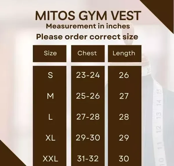 MITOS Premium Cotton Solid Gym Vest for Men (Pack of 2) Mo - XXL