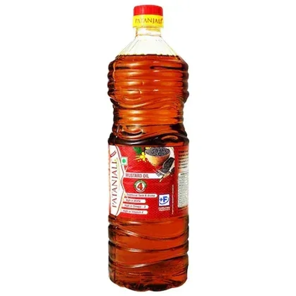 Patanjali Kachi Ghani Mustard Oil 1 L (Bottle)