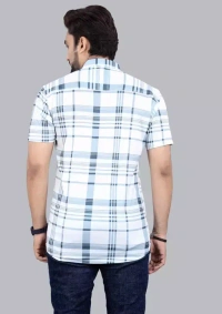 Men Regular Fit Printed Slim Collar Casual Shirt Mo - XL