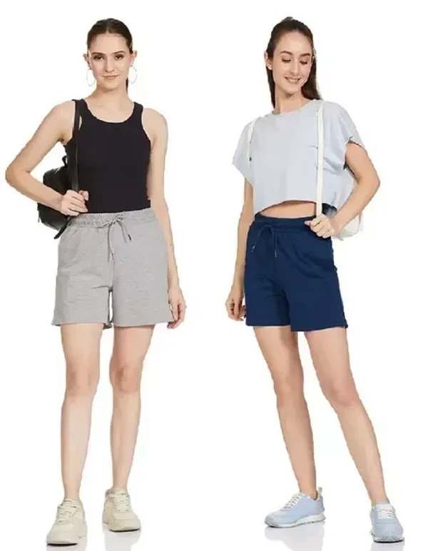 KAFF Womens Regular Fit Casual Shorts- Pack of 2 Mo - 36
