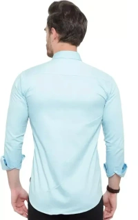 GRITSMAD Men Fashion Solid Casual Spread Shirt - M