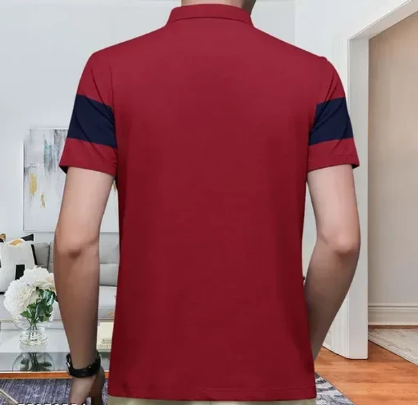 EyeBogler Printed Polo Red Tshirts for men Mo - M