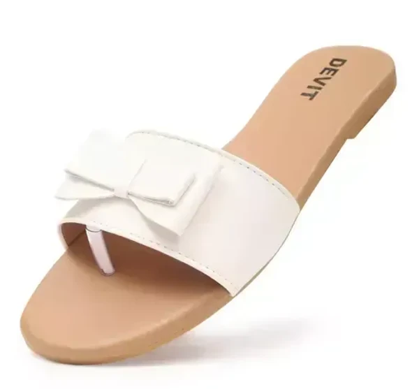 white flat sandals Mo - IND-6