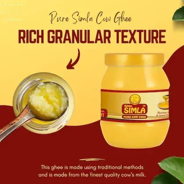 Suhana Simla Premium 1 Liter Danedar Cow Ghee | Pure Cow Ghee | 1Liter JM