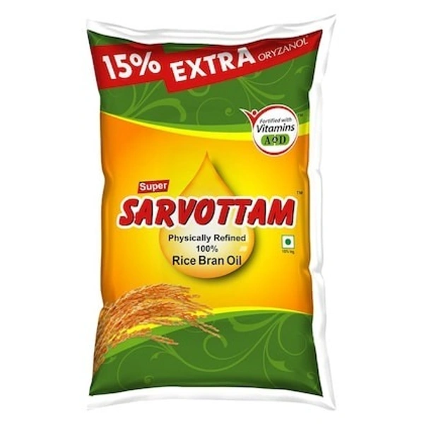 Super Sarvottam Physically Refined Rice Bran Oil 905 g