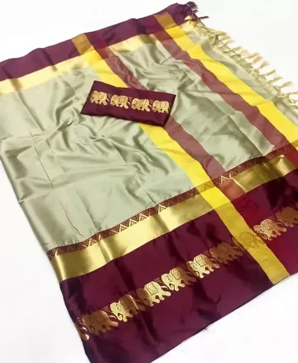 Elephant border,sico silk, hathi wala sari,new pattern saree, chiffon,Paithani border saree with blouse piece Designer Traditional Handloom Party wear Cotton Banarsi Wedding Georgette Letest Collection Chiffon Printed Affordable Yeola paithani Silk,saree,saree, Jacquard Maheswari silk Banarasi, Mo - Free Size