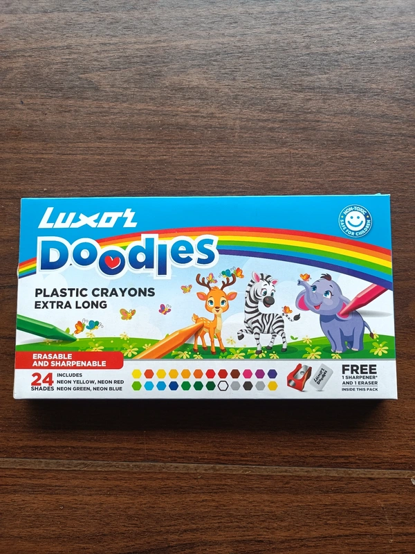 Luxor Doodles Plastic Crayons