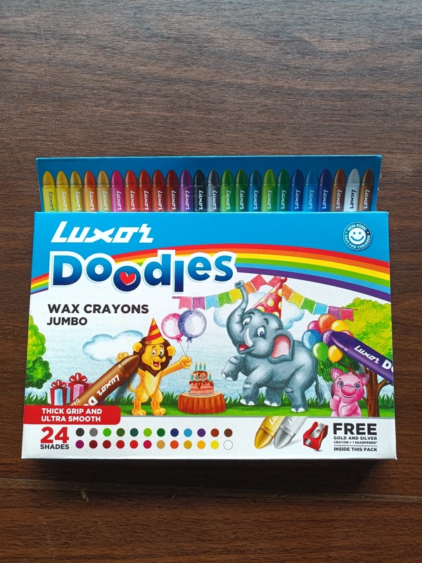 Luxor Doodles Wax Crayons Jumbo