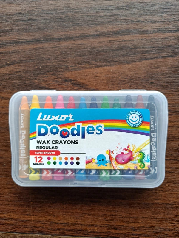 Luxor Doodles Wax Crayons 12 Shades