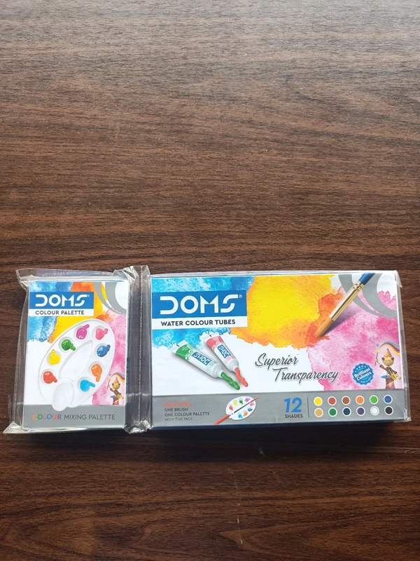 Doms Water Colour Tubes 12 Shades + Free Palette