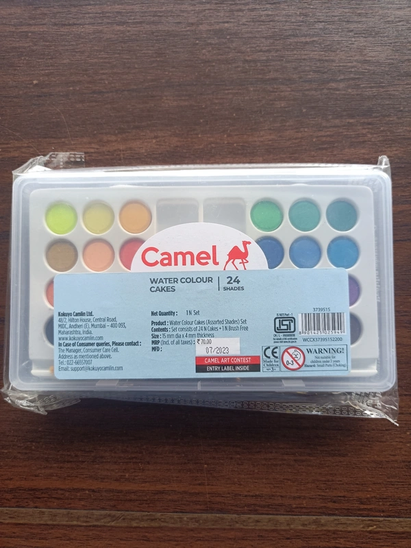 Camel Water Colour Cakes 24 Shades