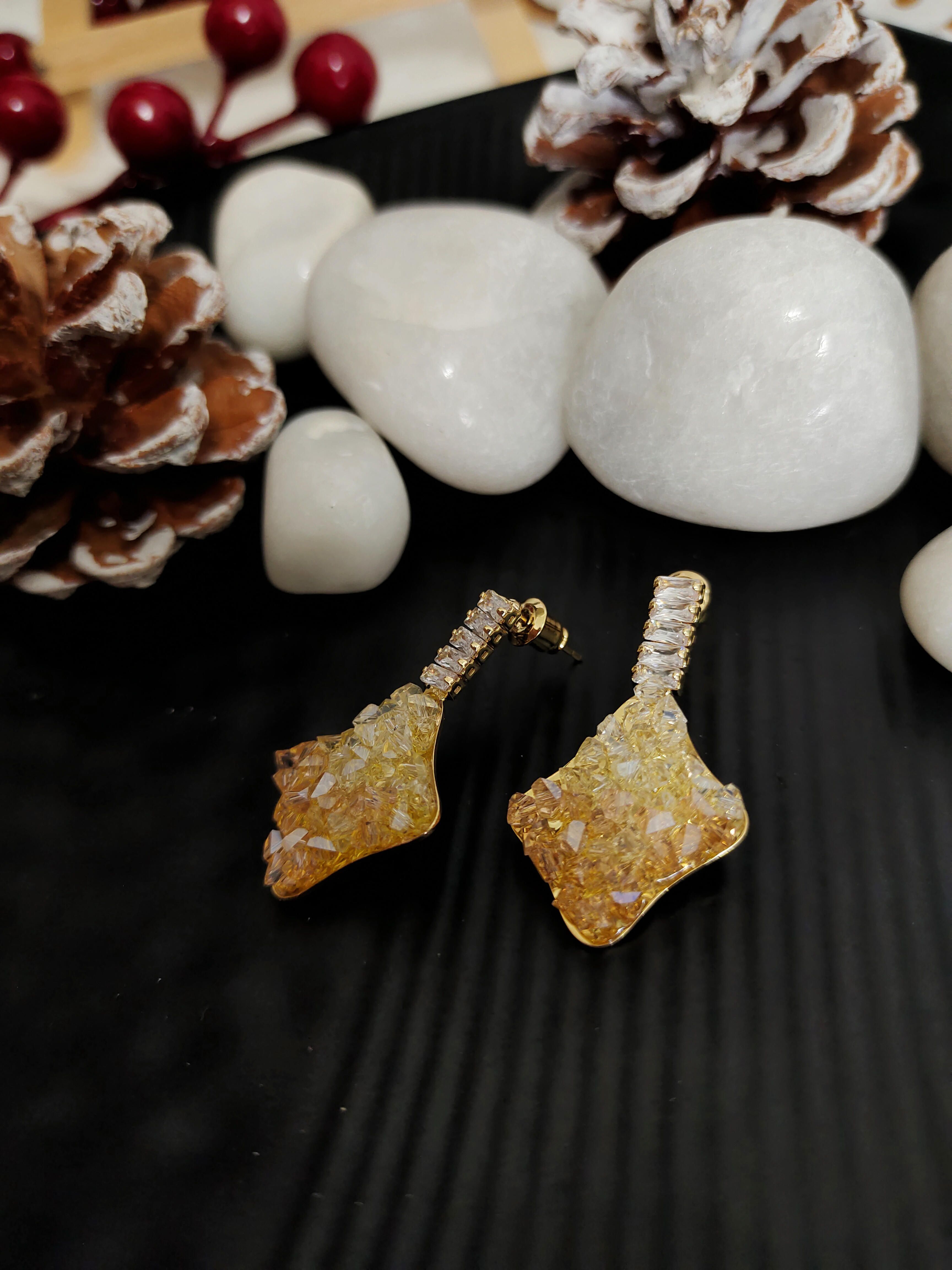 Citrine Wire Drop Earrings – Goldmakers Fine Jewelry