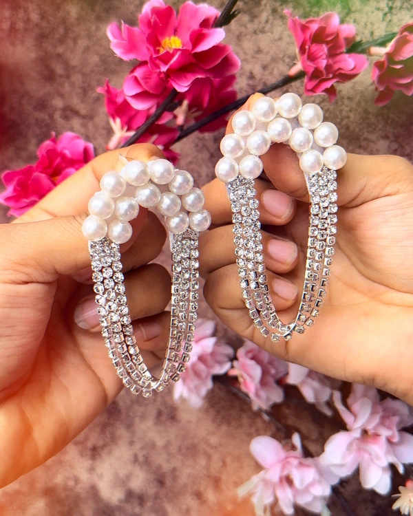 Pearl Loop Handmade Partwear Earrings