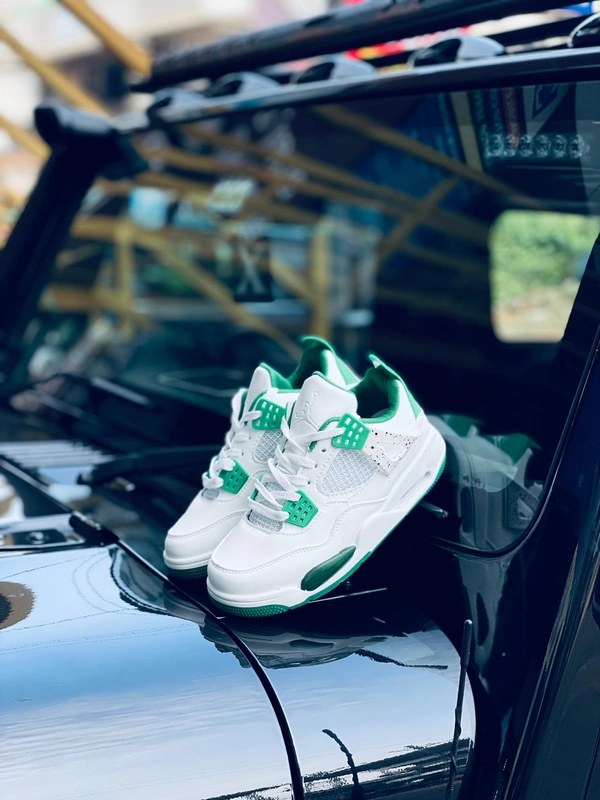 Imported Retro 4  - 10, White & Green