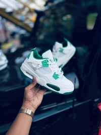 Imported Retro 4  - 10, White & Green