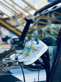 Imported Retro 4  - 6, Polo Blue & White