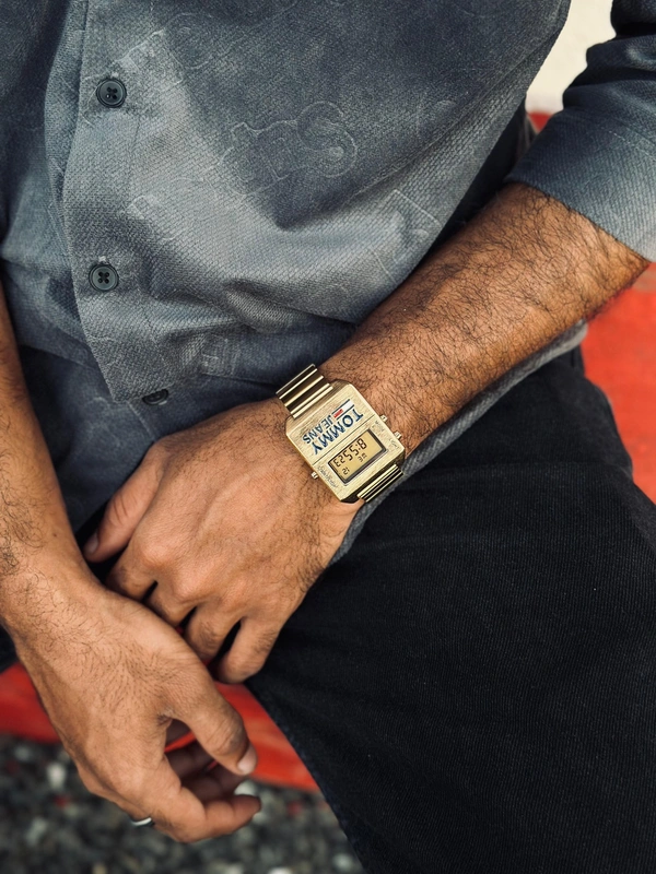 Tommy Jeans Stretchable Chain Watch - Silver