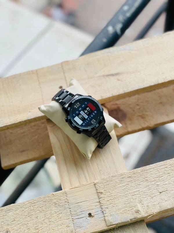 Tommy Hilfiger Chain Watch - Black