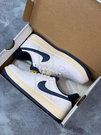 Nike Airforce 07 White Navy  - 7