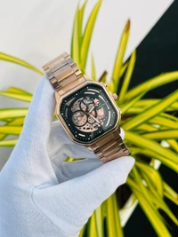 Imported V9 Chain Watch - Rose Gold