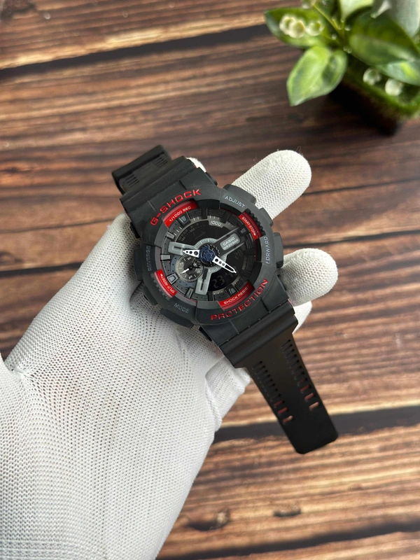 G-Shock Protection  - Black & Red