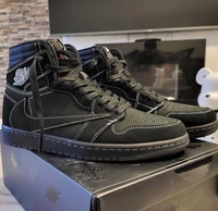 Jordans Retro 1 Black Mid Phantom - 8