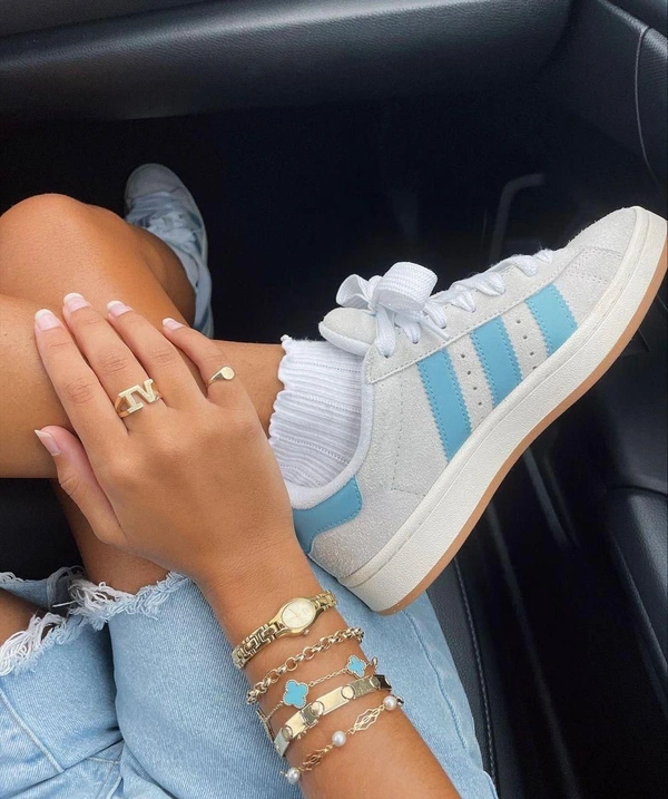 Adidas Original Campus White & Blue - Euro 37