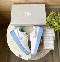 Nike Airforce One For Her Hydrogen Blue And Be Kind  - 38