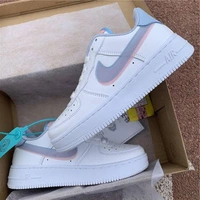 Nike Airforce One For Her Hydrogen Blue And Be Kind  - 38