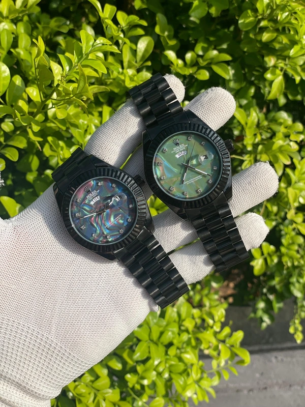 Rolex Chain Black  - blue