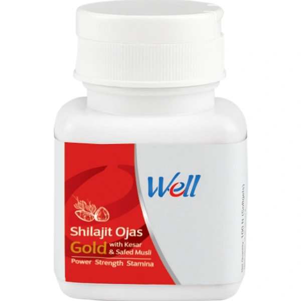 Modicare WELL SHILAJIT OJAS GOLD WITH KESAR & SAFED MUSLI - 30 N, Immunity, Stamina & Energy