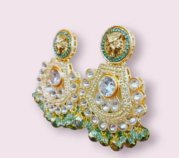 Sparkling Stone Earrings  - Snowy Mint