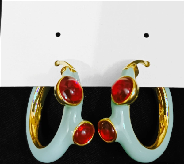 Festive Holiday Earring - Snowy Mint