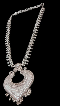 Charming Oxidised Necklace  - Silver