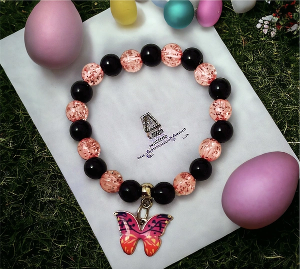  Butterfly Bracelet  - Pink Lace