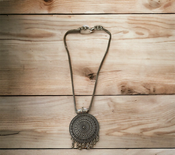 Round Plated Silver Jewellery  - Silver