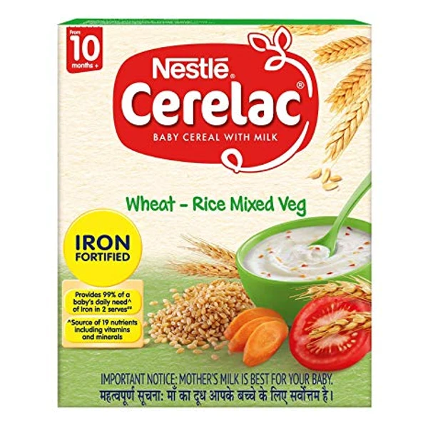 Nestle Cerelac from 10 To 12 Months - Wheat-Rice Mixed Veg, 300g