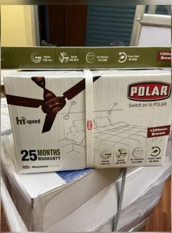 Polar Hi Speed Ceiling Fan - Brown