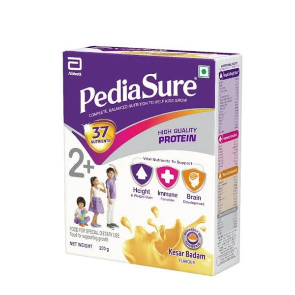 Pediasure 2+ - 200g, Kesar Badam Flavour