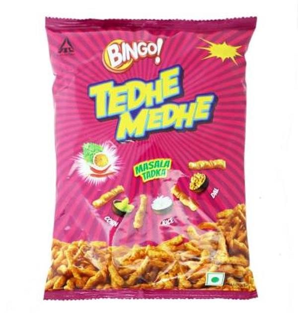 Bingo Tedhe Medhe - Masala Tadka, 75g
