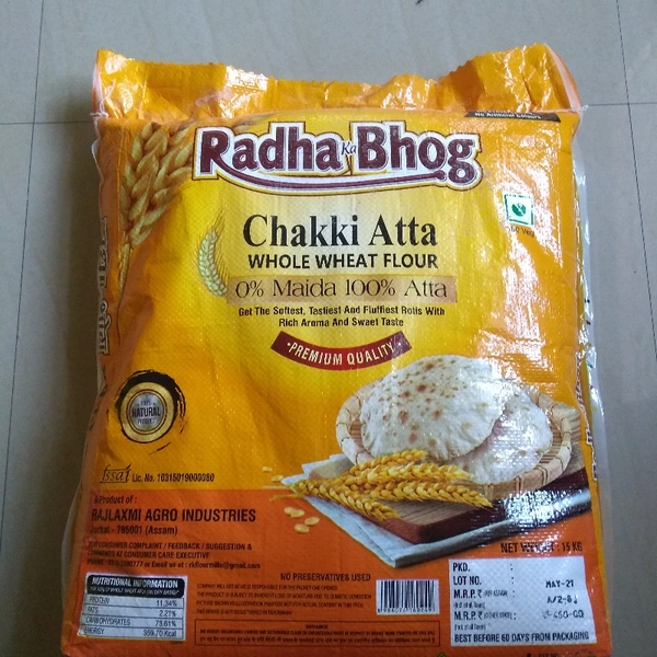 Atta Radha Bhog Red (Chakki Fresh) - 15kg